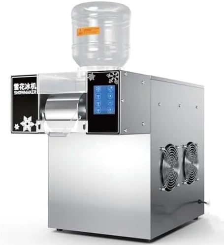 Commercial Electric Ice Crusher Machine - Dual Barrel Snow Cone Shaver, Adjustable Speed, 180 kg/Day Capacity, Perfect for Smoothies, Shaved Ice, and Milk Tea Shops