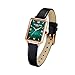 VICTORIA HYDE Rechteck Damenuhr Grün Dial Analog Quarz Armbanduhr mit Lederarmband (Grün Schwarz) Baby,Schwarz günstig Kaufen-VICTORIA HYDE Rechteck Damenuhr Grün Dial Analog Quarz Armbanduhr mit Lederarmband (Grün Schwarz)