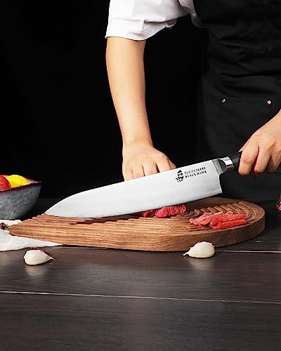 Tuo Chef Knife -Professional Kitchen Chefs Knife Cooking Knife Gyuto Knives 10 Inch,Razor Sharp German Hc Steel Japanese Chef Knife With Ergonomic Pakkawood Handle - Black Hawk Series In Gift Box #TOP4