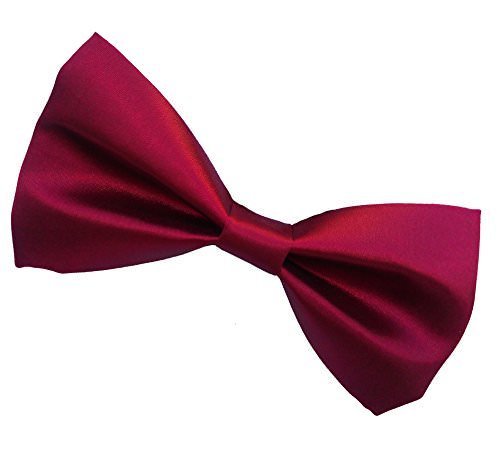 Image of JAGMOOLYA Products The Perfect Classic Satin Pre-Tied Bow Tie Formal Solid Tuxedo Bowtie Adjustable Length Many Colors and Styles Bow for Adults and Children