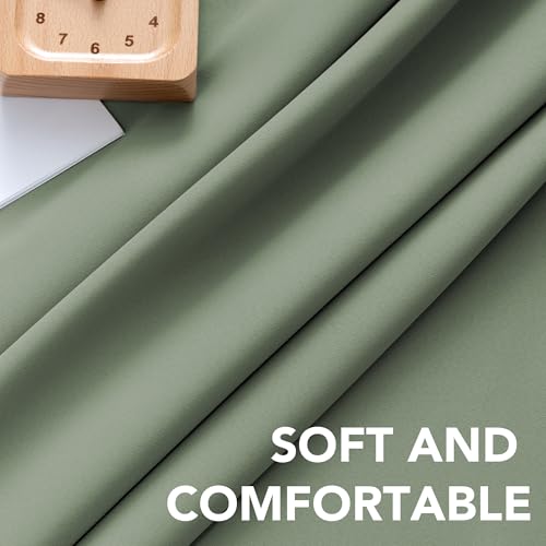 Image of H.VERSAILTEX Blackout Curtains Thermal Insulated Window Treatment Panels Room Darkening Blackout Drapes for Living Room Back Tab /Rod Pocket Bedroom Draperies (2 Panels, Cyan, 52 x 72 Inch)