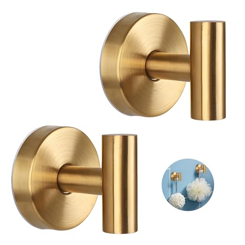 VEINARDYL 2 pes ganchos com ventosa, aço inoxidável gancho de toalhas de duche removível, toalheiro sem berbequim para casa de banho, porta de vidro, parede para roupa resistente de 7 kg - forma de T