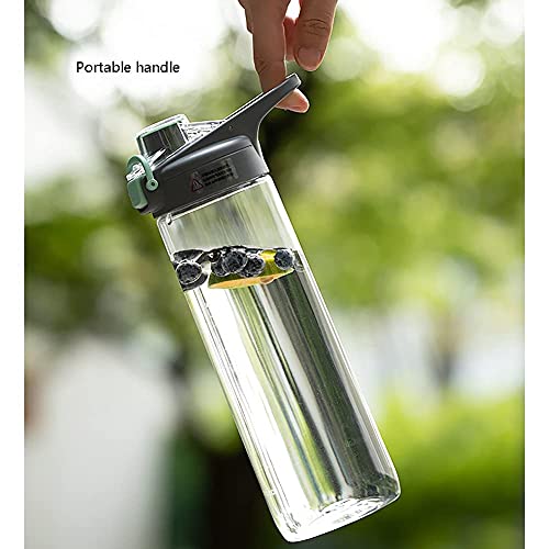Waterfles Sportfles 750 ml Clear Plastic Water Flessen Pop Open Deksel Kruik Voor Camping Wandelen Travel Sports Outdoors Fles (Kleur: Groen) - Image 4