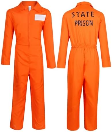 YYSWSAKY Sträfling Kostüm, Gefangener Kostüm Orange, Halloween