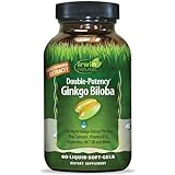 Irwin Naturals Double-Potency Ginkgo Biloba 240mg Extra Strength Brain Health Supplement - Enhance Memory, Mental Focus, Alertness, Concentration & Herbal Energy Booster - 60 Liquid Softgels