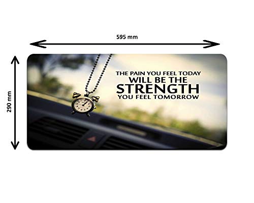 Image of Ryca The Pain You Feel Today will be Strength You Feel Tomorrow-Inspirational Quotes Printed Matt Finish Anti-Skid Non-Slip Rubber Base Mouse Pad /Desk Pad For Work From Home||Office||Gaming||PC||Laptop||Keyboard Mousepad