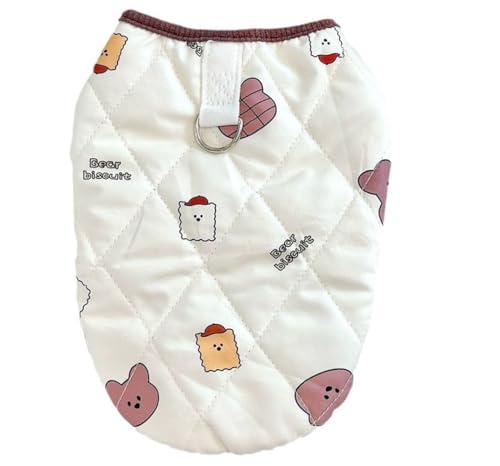 AttRex 犬 服 秋冬 小型犬 中型犬 犬の服 かわいい ペット服 ジャケット コート 加絨 厚い ドッグウェア ベスト Dリング付き 暖かい 防寒着 チワワ 洋服 お出かけ 散歩 (L,ブラウン)