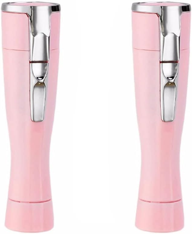 2pcs Facial Hair Removal for Women Painless Hair Remover USB Rechargeable Ladies Electric Shaver Waterproof Remover for Peach Fuzz, Cheeks, Upper Lip & Chin