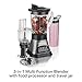 Hamilton Beach Blender and Food Processor Combo for Shakes & Smoothies, With 3 Cup Electric Food Chopper Attachment, 40 oz Glass Jar, Blender Travel Cup, 700 Watts Peak Power, Gray & Black (58163)