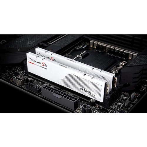 Image of G.Skill Ripjaws S5 (Intel XMP) 32GB (2 x 16GB) DDR5 6000 CL32-38-38-96 1.35V Dual Channel Desktop Memory /RAM - F5-6000J3238F16GX2-RS5W (White)