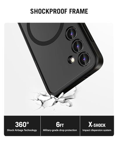 Image of DailyObjects Case for Samsung Galaxy S24 Plus, Drop Protection Polycarbonate Nimbus Matte Slim Shockproof Back Cover, Black