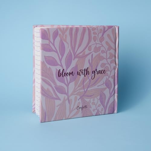 Image of Confetti Square Notebook (6 x 6 Inches / 15 x 15 cm) - Compact Premium Diary with 80 GSM Acid-Free Paper for Daily Planning, Task Management, Note-Taking, and Creative Journaling - Durable and Stylish Design (Bloom)