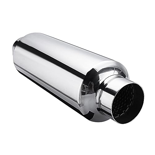 Silenciador de escape para coche de 2,5 pulgadas en acero inoxidable para un flujo mas suave