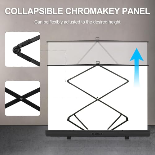 Image of EMART 77x92in Collapsible Chromakey Panel Portable White Screen