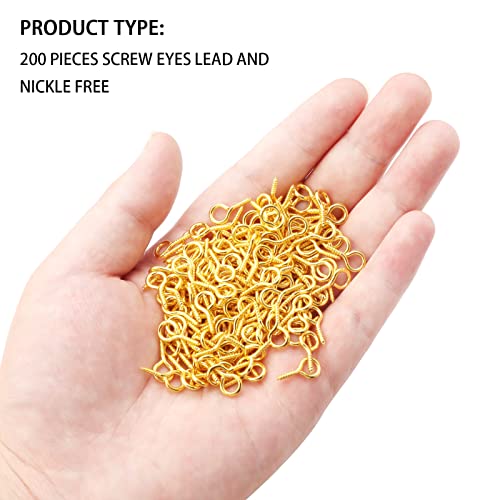 image for Linsoir Beads 7X14mm Screw Eye Pins for Jewelry Making Eyepins Hook Ey