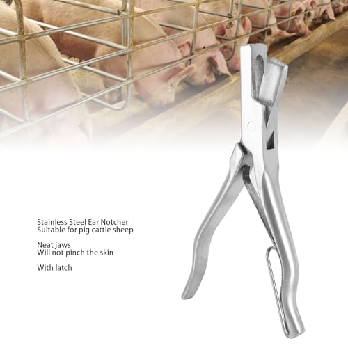 Alicate de Etiqueta de Orelha, Entalhe de Orelha de Porco de Aço Inoxidável, Ferramenta de Marcação