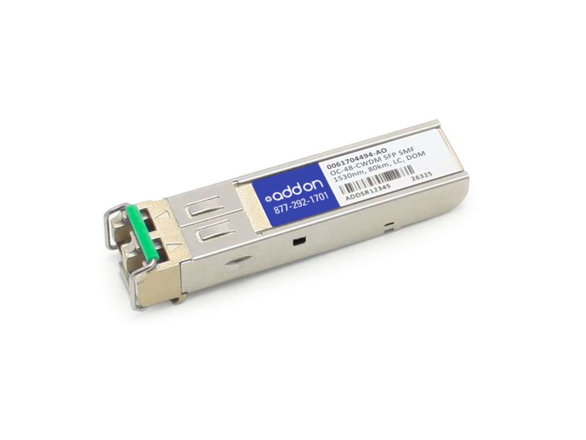 tecmacADD-ON 0061704494-AO ADVA Compatible TAA Compliant OC-48-CWDM SFP Transceiver - SMF44; 1530 nm - 80 km - LC