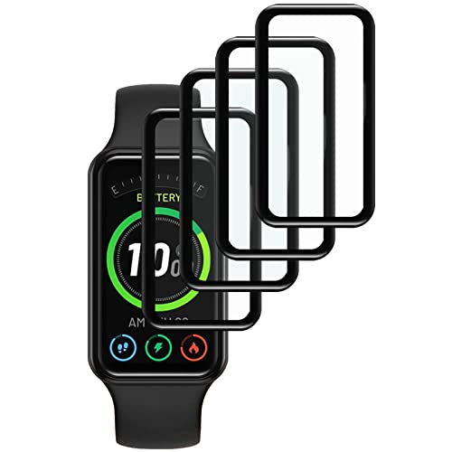 Kelolin [4 Pezzi] Pellicola Protettiva Per Amazfit Band 7 Facile Da Installare (Curva 3D), Copertura Completa, Anti Graffio, Hd Protezione Schermo Com