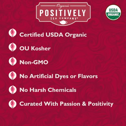 Image of Organic Positively Tea Company, Hibiscus, Herbal Tea, Loose Leaf, 16 Ounce