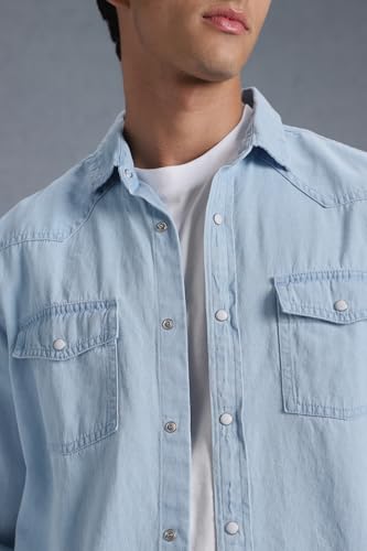 Image of INKD Men's Regular Fit Shirt - 100% Cotton | Casual Shirts for Men | Full Sleeve