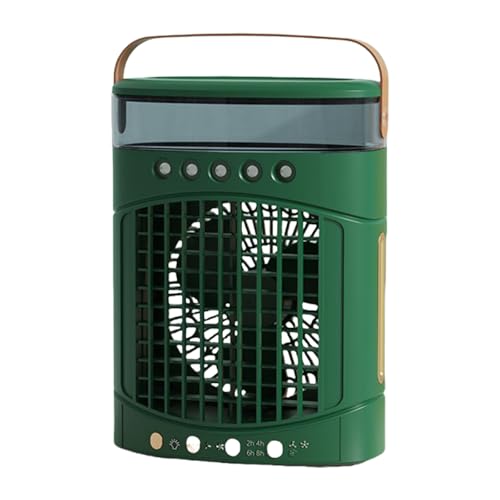 Yzdysg Ventilador eléctrico, ventilador de torre oscilante con función de nebulización, ajuste de 3 velocidades, tanques de agua de 600 ml, ventilador de escritorio sin aspas para el hogar y la