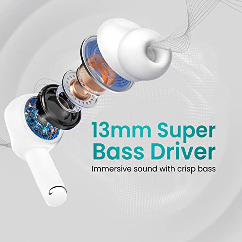Image of FLiX(Beetel Nitro Buds T20 in-Ear TWS,BT v5.3,Quad Mic & Environmental Noise Cancellation,13MM Super Bass Drivers,40MS Low Latency Gaming,Upto 22Hrs Playtime,IPX3,Voice Assist(White)