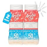 Aruba Sun SPF 50 Sunscreen Lotion 16oz 2-Pack -...