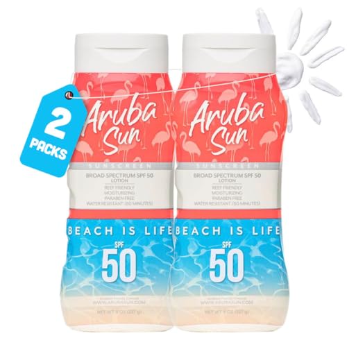 Aruba Sun SPF 50 Sunscreen Lotion 16oz 2-Pack -...