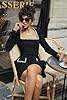 Women's Elegant Tweed Mini Dress - Vintage Square Neck Pearl Embellished Long Sleeve Short A-Line Dress for Party Cocktail Prom Formal Business Retro Chic Fall Winter (Black,M) #5