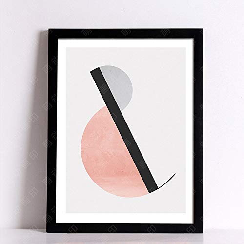 yaoxingfu Sin Marco Arte de la Pared Lienzo ng Círculo de Belleza Negro Carteles e Impresiones Cuadros de Pared para Sala Decoración nórdica sin Marco 30x45cm