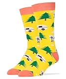Oooh Yeah Men's Luxury Combed Cotton Crew Socks - Trailer Park