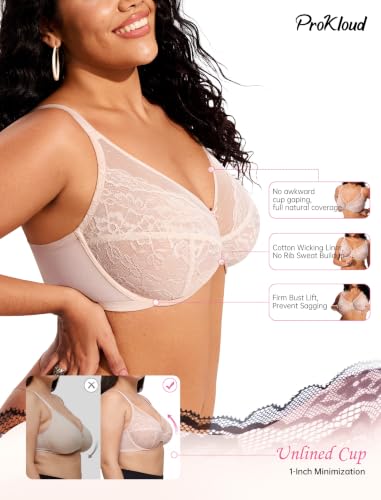 Image of ProKloud Minimizer Bras for Women Full Coverage Supportive Push Up Bra
