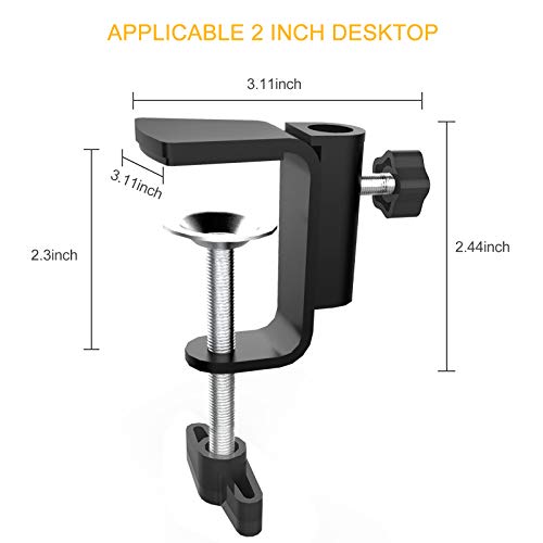 Replacement Aluminum Alloy C-Clamp Desk Light Clamp Mount Holder Cantilever Bracket With 1/4 Inch Thread Hole For Desktop Table Lamp #TOP2