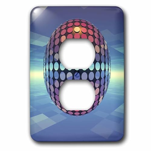 Miroir réfléchissant boule disco 3dRose plaque pour cacher vos prises électriques