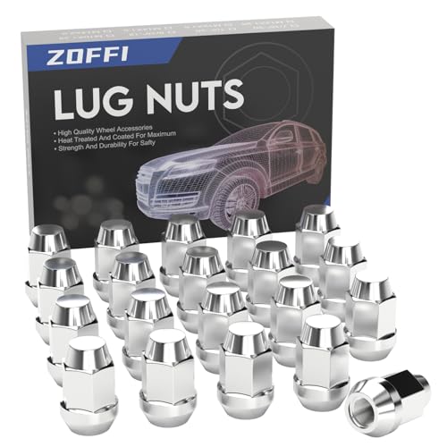 ZOFFI 20pcs M12x1.5 Hex 3/4'' Lug Nuts Chrome OEM Factory Style Replacement for Ford Focus Fusion Fiesta Honda Accord CRV Civic Toyota Pirus Factory Wheels