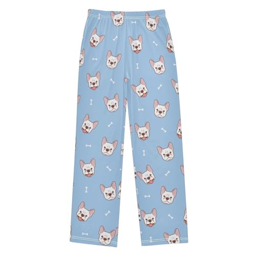 ZZKKO French Bulldog Puppy Boys Pants for Kids Jogger Pants with Pockets S-XL