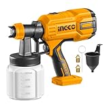 INGCO 20V コードレスペイントスプレー(本体のみ) 120DIN-s バッテリーフェンスペイントガン 電動ペイントスプレーガン CSGLI2003