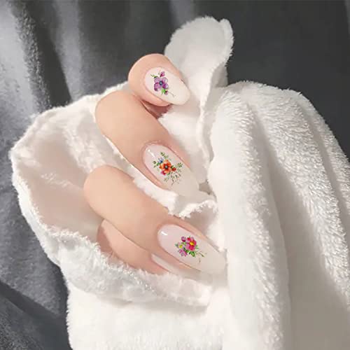 Wokoto 2000+ Pieces 44 Sheets Flower Nail Art Stickers For Acrylic Nails Summer Beach Nail Stickers Flamingo Palm Tree Nail Decals Self Adhesive Flower Nail Stickers 3D Flowers Stickers For Nails #TOP7