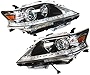 OUKANING - For 2013 2014 2015 Lexus RX350/450h Headlights Headlamps Replacement Left And Right Side Factory HID Halogen Black Housing Clear Lens USA STOCK