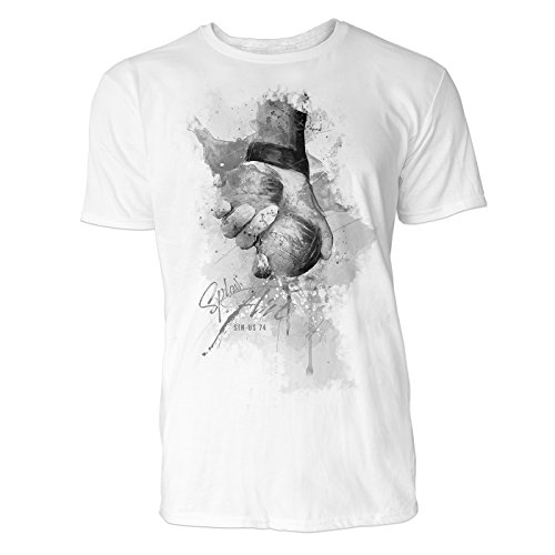 Boule Sinus Art ® Herren T Shirt (Schwarz Weiss) Sportshirt Baumwolle Cover