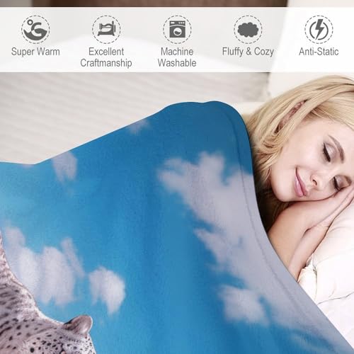 Couverture chaude léopard lavable en machine pour l'hiver - 4
