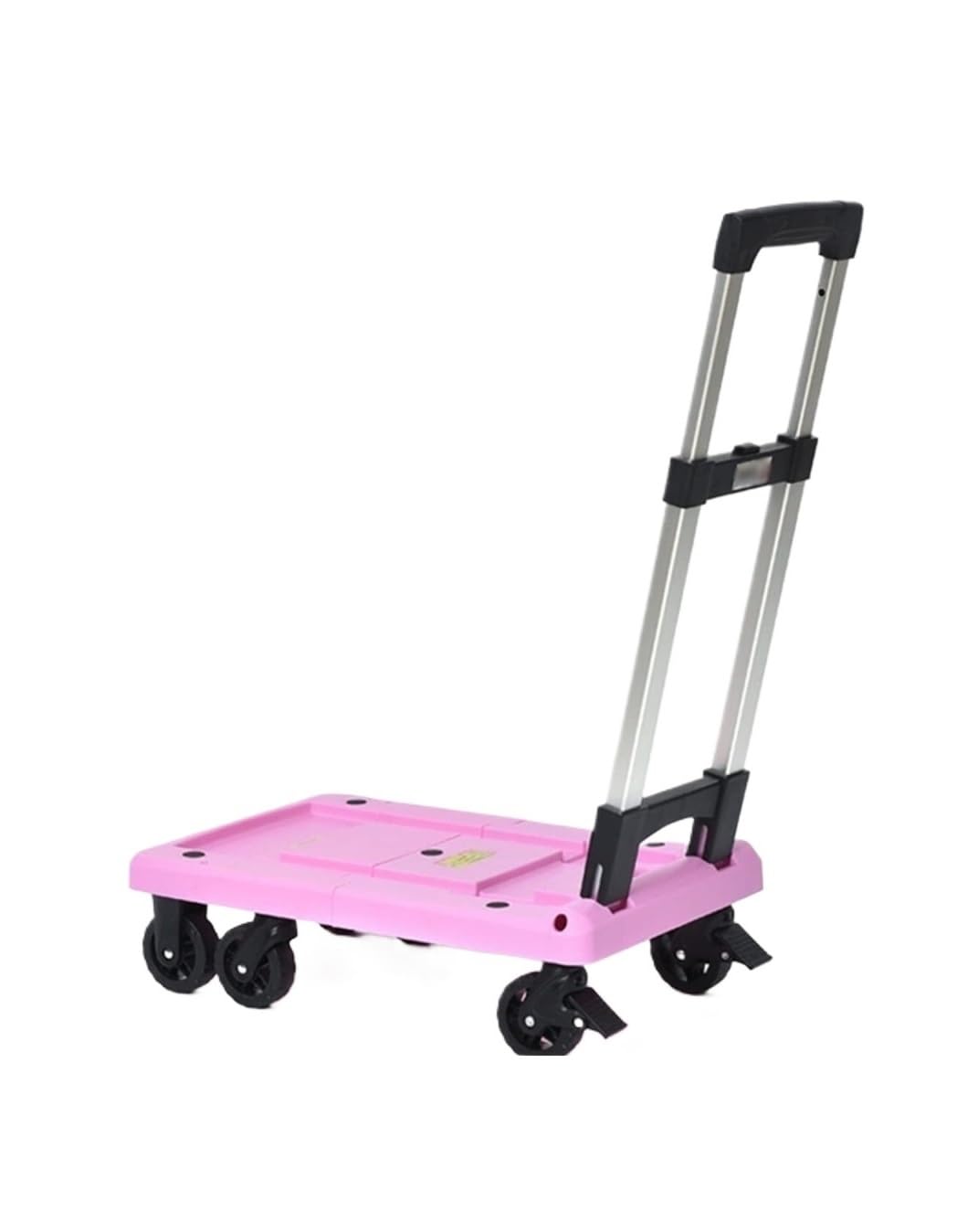 DXDXZDXLUF Moving Trolley, Flatbed Cart Platform Hand Truck Foldable Push Cart with 360 Degree Swivel Wheels Retract