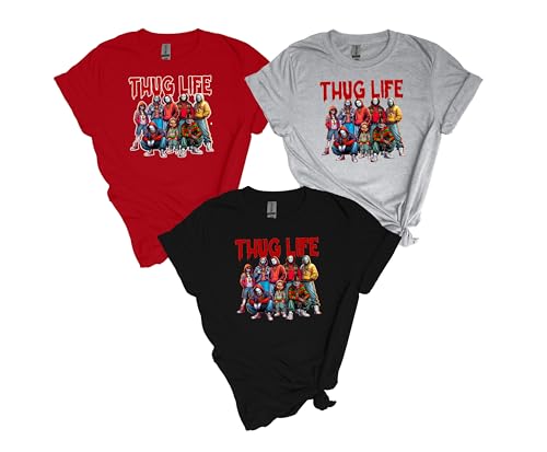 Thug Life Horror Movie Shirt, Movie Shirt, Scary Halloween Shirt, Horror Friend Shirt, Halloween Vibes Shirt, Retro Halloween Shirt