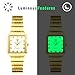 JewelryWe Reloj de pulsera con diamantes impermeables: reloj con circonita para hombre y mujer Imagen de JewelryWe Reloj de pulsera con diamantes impermeables: reloj con circonita para hombre y mujer