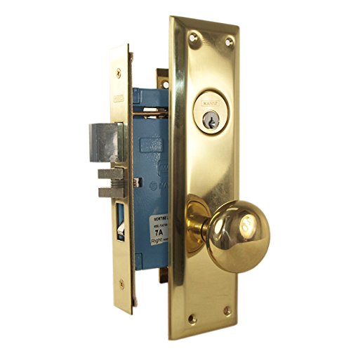 Marks Metro 71A/3 Polished Brass Us3 Right Hand Mortise Entry Lockset Surface Mounted #TOP6