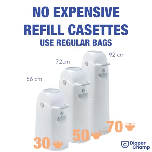 Asalvo 4011R - Contenedor de pañales, color blanco - imagen 6