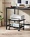 VASAGLE Heavy-Duty Printer Stand with Locking Wheels, 2-Tier Industrial Mobile Cart with Storage Shelf, Under Desk Printer Table for Home, Office, 13.4