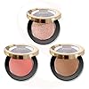 3 Colors Face Highlighter&Contour&Blush Makeup Set [Shape, Contour & Shimmer,Natual-looking,Long Lasting,Lightweight, 0.17OZ × 3PCS Glow Make Up]