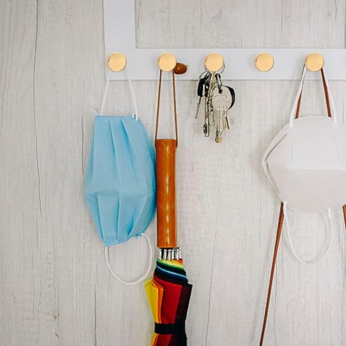 strrng 6 Pack Gold Door Knobs, Durable Zinc Alloy Brass Door Knob Satin Gold, Durable Metal Knobs Easy to Install, Modern Golden Knob for Wardrobe, Cabinet, Drawer Furniture Hardware(20 * 25mm) - Image 6