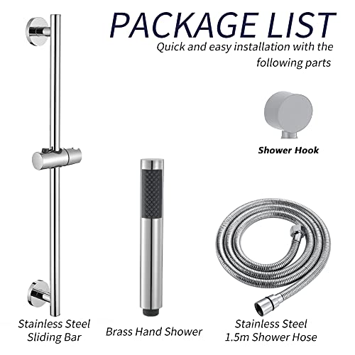 Pommeau de douche à une main et kit de douche ergonomique pour ajustement facile